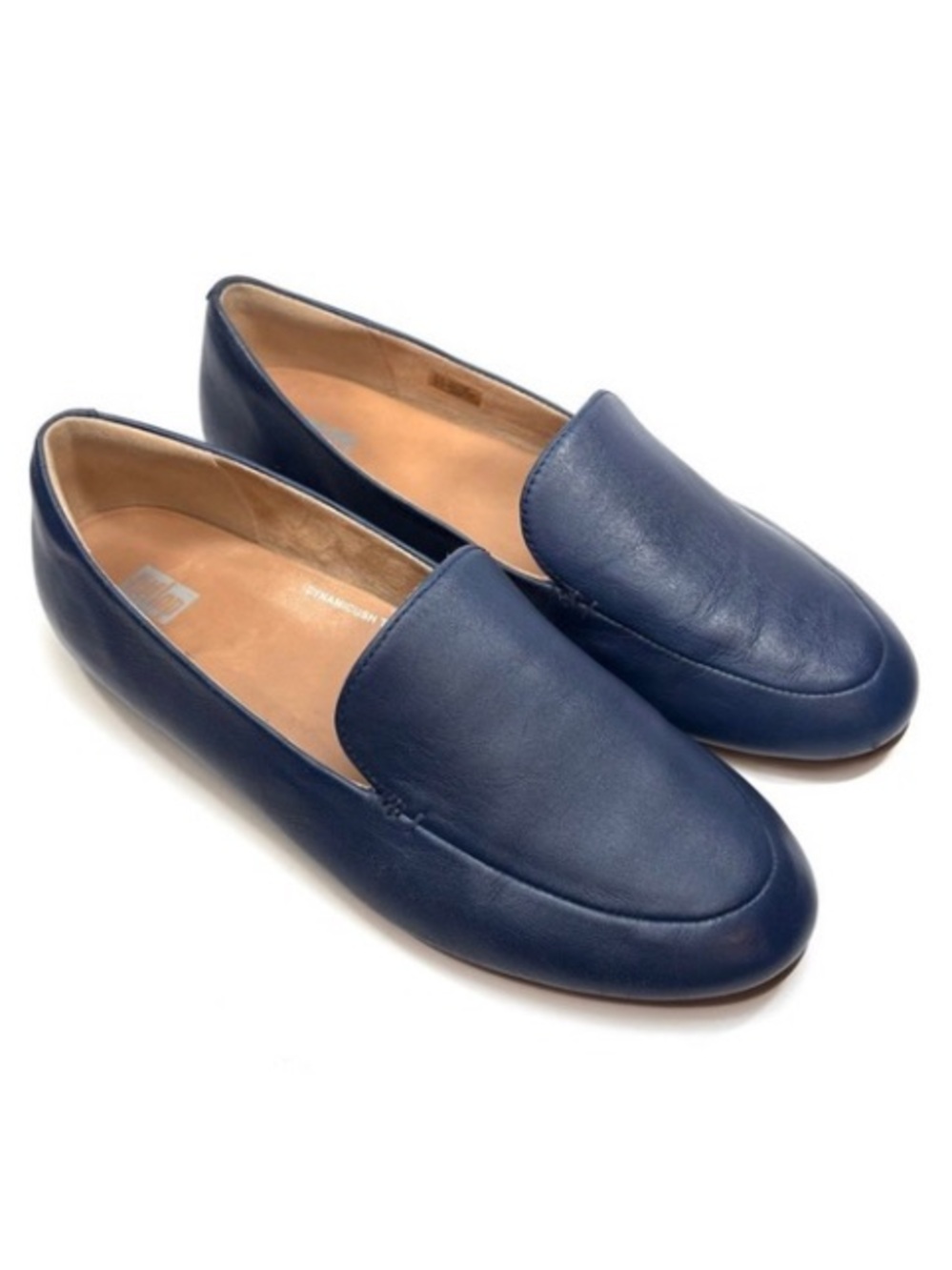 Fitflop Navy Leather Slip-On Loafers